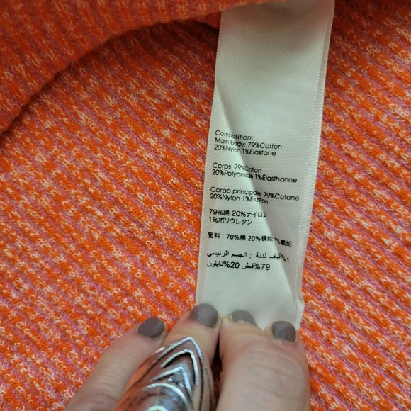 3.1 PHILLIP LIM Double Face Crossbody Sweater Top Pink - Picture 12 of 14